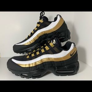 Nike Air Max 95 OG Black Gold & White Size 10.5